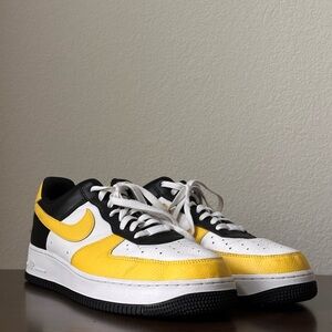 Nike Air Force 1 Low DV3892-900 VT2I White Black Yellow N20 Custom Sneakers Sz12